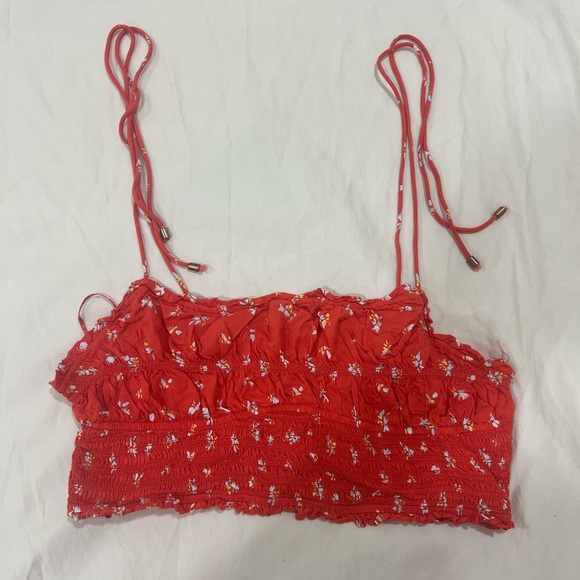 Free People Cherry Hearts Kaia Set Red Orange Large - Picture 7 of 9